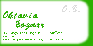 oktavia bognar business card